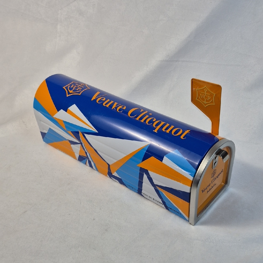 Veuve Clicquot Metal Mailbox Container Limited Edition by Eileen Ugarkovic